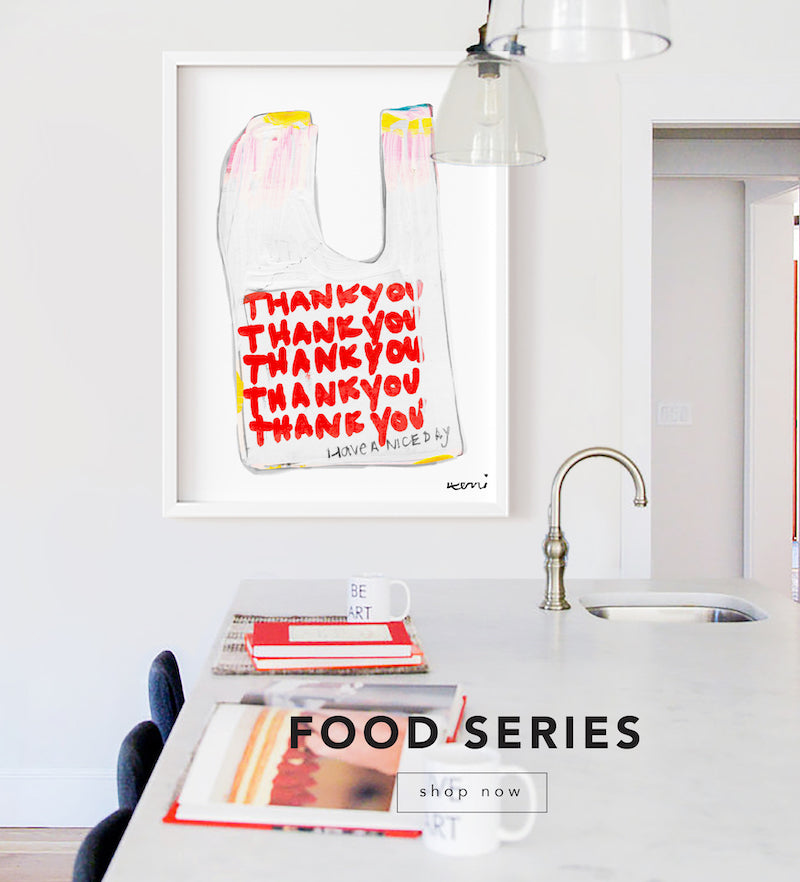 modern contemporary food word wall art for home decor for kitchen