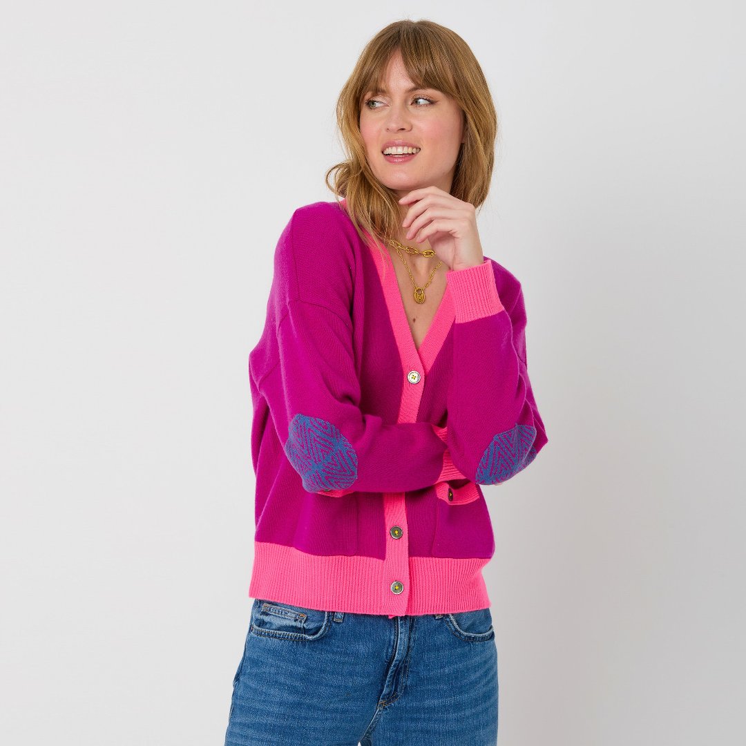 Magenta pink cardigan best sale